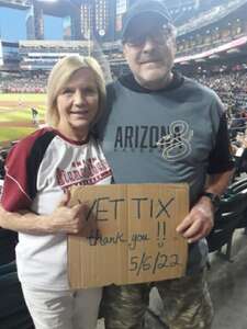 Mark attended Arizona Diamondbacks - MLB vs Colorado Rockies on May 6th 2022 via VetTix 