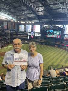Dale attended Arizona Diamondbacks - MLB vs Colorado Rockies on May 8th 2022 via VetTix 