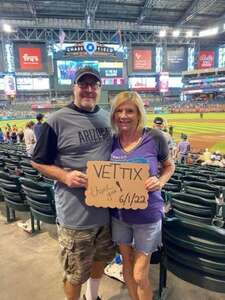 Mark attended Arizona Diamondbacks - MLB vs Atlanta Braves on Jun 1st 2022 via VetTix 