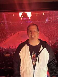 Jason Cyrus attended Arizona Coyotes - NHL vs Carolina Hurricanes on Apr 18th 2022 via VetTix 