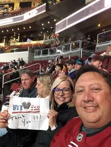 Jerry attended Arizona Coyotes - NHL vs Carolina Hurricanes on Apr 18th 2022 via VetTix 