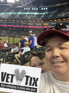 Glenn attended Arizona Diamondbacks - MLB vs Cincinnati Reds on Jun 14th 2022 via VetTix 