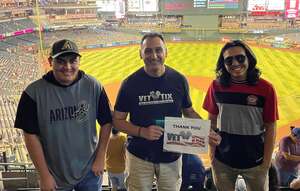Abelardo attended Arizona Diamondbacks - MLB vs Detroit Tigers on Jun 26th 2022 via VetTix 