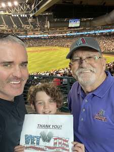 Kenneth attended Arizona Diamondbacks - MLB vs Washington Nationals on Jul 23rd 2022 via VetTix 