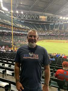 Jeff attended Arizona Diamondbacks - MLB vs Philadelphia Phillies on Aug 29th 2022 via VetTix 