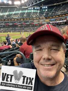 Glenn attended Arizona Diamondbacks - MLB vs Philadelphia Phillies on Aug 29th 2022 via VetTix 