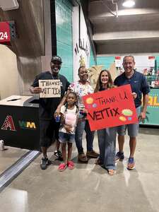 Dennis attended Arizona Diamondbacks - MLB vs Milwaukee Brewers on Sep 2nd 2022 via VetTix 