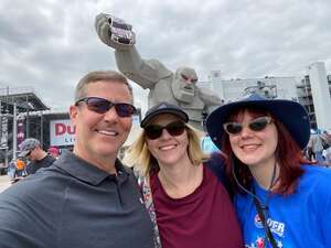 Bob and Martine attended Duramax Drydene 400 Presented by Reladyne - NASCAR Cup Series on May 2nd 2022 via VetTix 