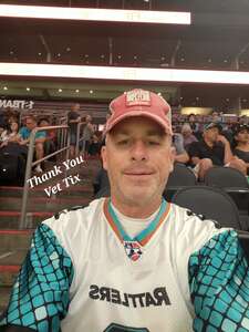 Mark attended Arizona Rattlers - IFL vs Bay Area Panthers on May 29th 2022 via VetTix 