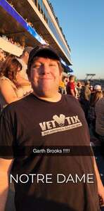 timothy attended Garth Brooks on May 7th 2022 via VetTix 