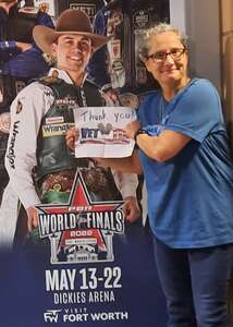 Bridget attended PBR World Finals on May 13th 2022 via VetTix 