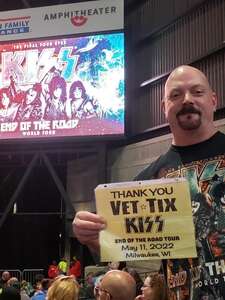 PAUL attended Kiss: End of the Road World Tour on May 11th 2022 via VetTix 