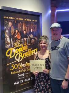 Kenneth attended The Doobie Brothers on May 13th 2022 via VetTix 