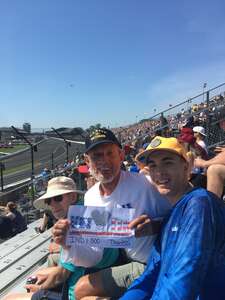 Larry attended Indianapolis 500 on May 29th 2022 via VetTix 