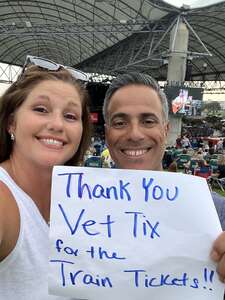 Brian and Tabatha attended Train - Am Gold Tour Presented by Save Me San Francisco Wine Co on Jun 25th 2022 via VetTix 