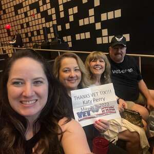 James attended Katy Perry on May 28th 2022 via VetTix 