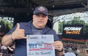 JAMES attended Wmzq Fest Starring Tim McGraw McGraw Tour 2022 on May 28th 2022 via VetTix 