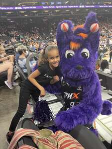 Kendra attended Phoenix Mercury - WNBA vs Connecticut Sun on Jun 3rd 2022 via VetTix 