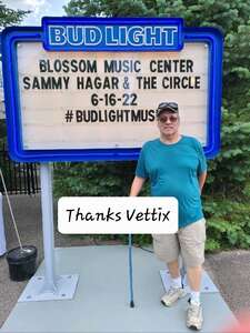 Aaron attended Sammy Hagar & the Circle on Jun 16th 2022 via VetTix 