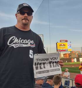 PAUL attended Chicago Dogs - American Association of Independent Professional Baseball - vs. Sioux Falls Canaries - Hat Giveaway & $1 Hot Dogs! on Jun 1st 2022 via VetTix 