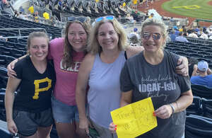 Mary attended Pittsburgh Pirates - MLB vs Chicago Cubs on Jun 21st 2022 via VetTix 