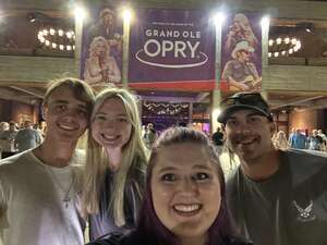 Kendall attended Grand Ole Opry Show on Jun 21st 2022 via VetTix 