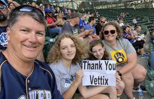 Richard attended Milwaukee Brewers - MLB vs Chicago Cubs on Jul 6th 2022 via VetTix 