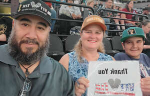 Mel Lo attended Arizona Rattlers vs. Vegas Knight Hawks on Jul 10th 2022 via VetTix 