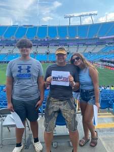 John attended Charlotte FC - MLS vs Nashville SC on Jul 9th 2022 via VetTix 