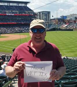 James attended Colorado Rockies - MLB vs Chicago White Sox on Jul 27th 2022 via VetTix 