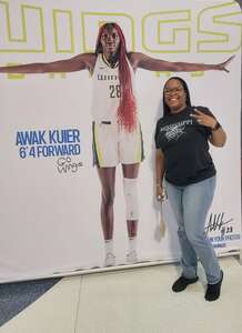 Tameka attended Dallas Wings - WNBA vs Las Vegas Aces on Aug 4th 2022 via VetTix 