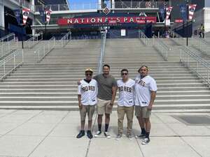 Ricardo attended Washington Nationals - MLB vs San Diego Padres on Aug 14th 2022 via VetTix 