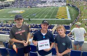 Jon attended Navy Midshipmen - NCAA Football vs University of Memphis on Sep 10th 2022 via VetTix 