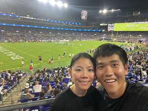 Ohsang attended Baltimore Ravens - NFL vs Tennessee Titans on Aug 11th 2022 via VetTix 