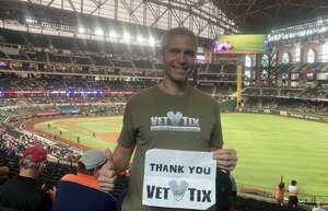 John attended Texas Rangers - MLB vs Houston Astros on Aug 31st 2022 via VetTix 