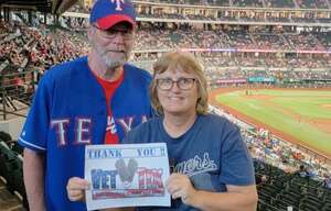 Perry attended Texas Rangers - MLB vs Houston Astros on Aug 31st 2022 via VetTix 