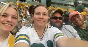 Jessica attended Green Bay Packers - NFL vs New Orleans Saints on Aug 19th 2022 via VetTix 