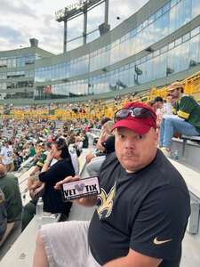 Jackie attended Green Bay Packers - NFL vs New Orleans Saints on Aug 19th 2022 via VetTix 