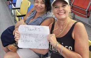 Kristin attended Coke Zero Sugar 400 | Reserved Seating - NASCAR Cup Series on Aug 27th 2022 via VetTix 