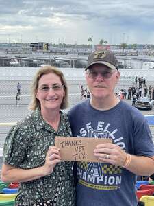 Leslie attended Coke Zero Sugar 400 | Reserved Seating - NASCAR Cup Series on Aug 27th 2022 via VetTix 