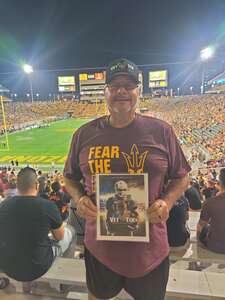 Chuck attended Arizona State Sun Devils - NCAA Football vs Eastern Michigan University on Sep 17th 2022 via VetTix 