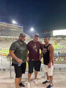 Peter attended Arizona State Sun Devils - NCAA Football vs Eastern Michigan University on Sep 17th 2022 via VetTix 