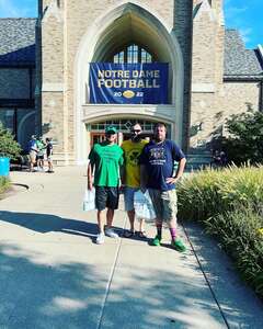 Benjamin attended Notre Dame Fighting Irish - NCAA Football vs Marshall University on Sep 10th 2022 via VetTix 