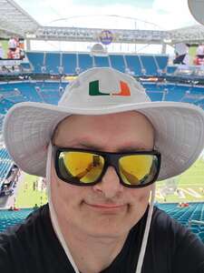 Gary attended Miami Hurricanes - NCAA Football vs The University of Southern Mississippi on Sep 10th 2022 via VetTix 