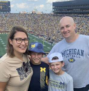Kevin attended Michigan Wolverines - NCAA Football vs University of Connecticut on Sep 17th 2022 via VetTix 