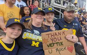 Ryan attended Michigan Wolverines - NCAA Football vs University of Connecticut on Sep 17th 2022 via VetTix 