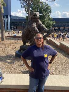 Danielle attended Michigan Wolverines - NCAA Football vs University of Connecticut on Sep 17th 2022 via VetTix 
