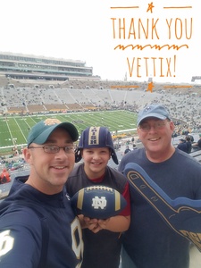 Joshua attended Notre Dame Fighting Irish vs. University of Miami - NCAA Football on Oct 29th 2016 via VetTix 