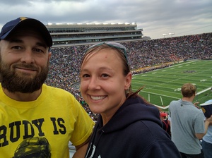 Daniel attended Notre Dame Fighting Irish vs. University of Miami - NCAA Football on Oct 29th 2016 via VetTix 