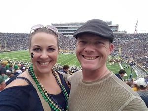 Jared attended Notre Dame Fighting Irish vs. University of Miami - NCAA Football on Oct 29th 2016 via VetTix 